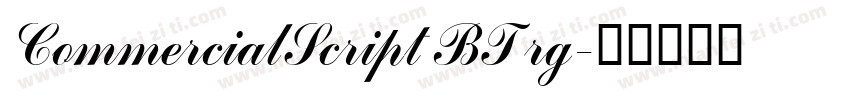 CommercialScript BT rg字体转换
